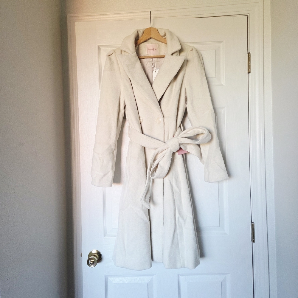 🏷NWT Ivy City Adeline Woman's Coat Wool Blend Cream